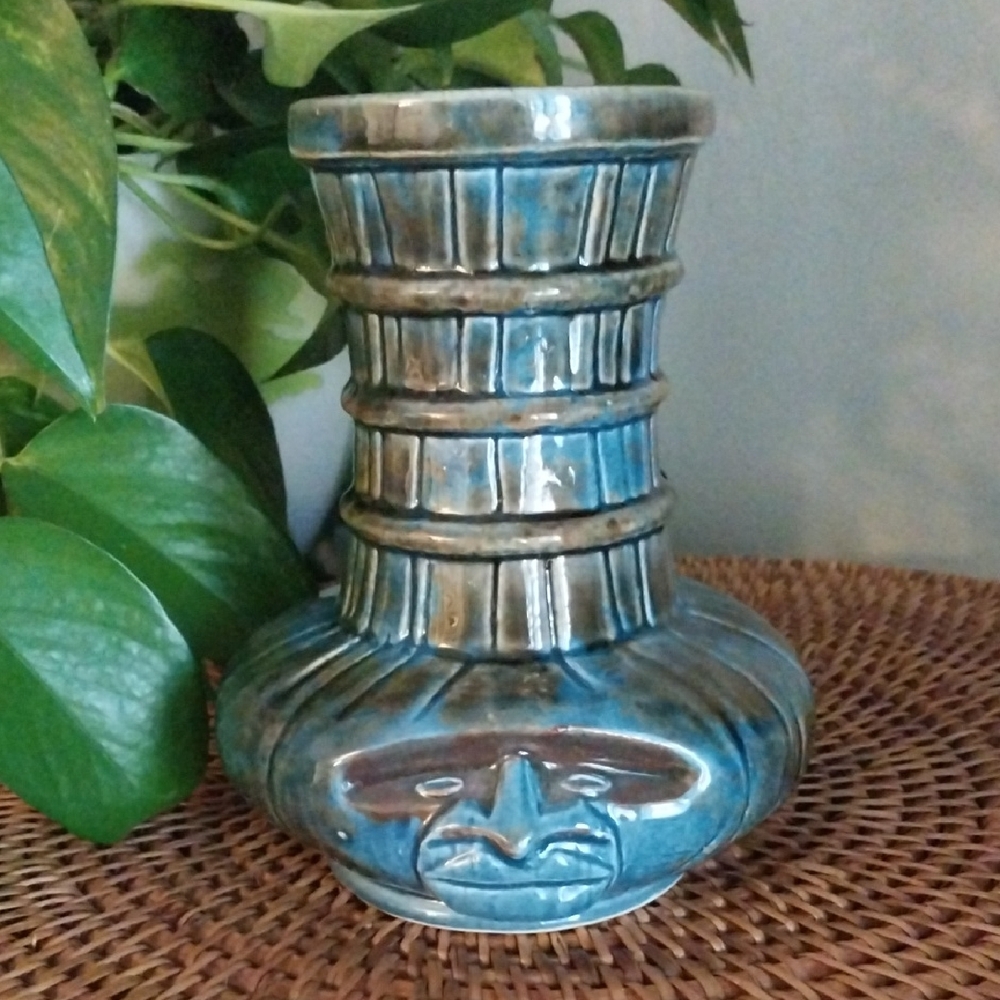 Handcrafted Blue Ceramic Vase